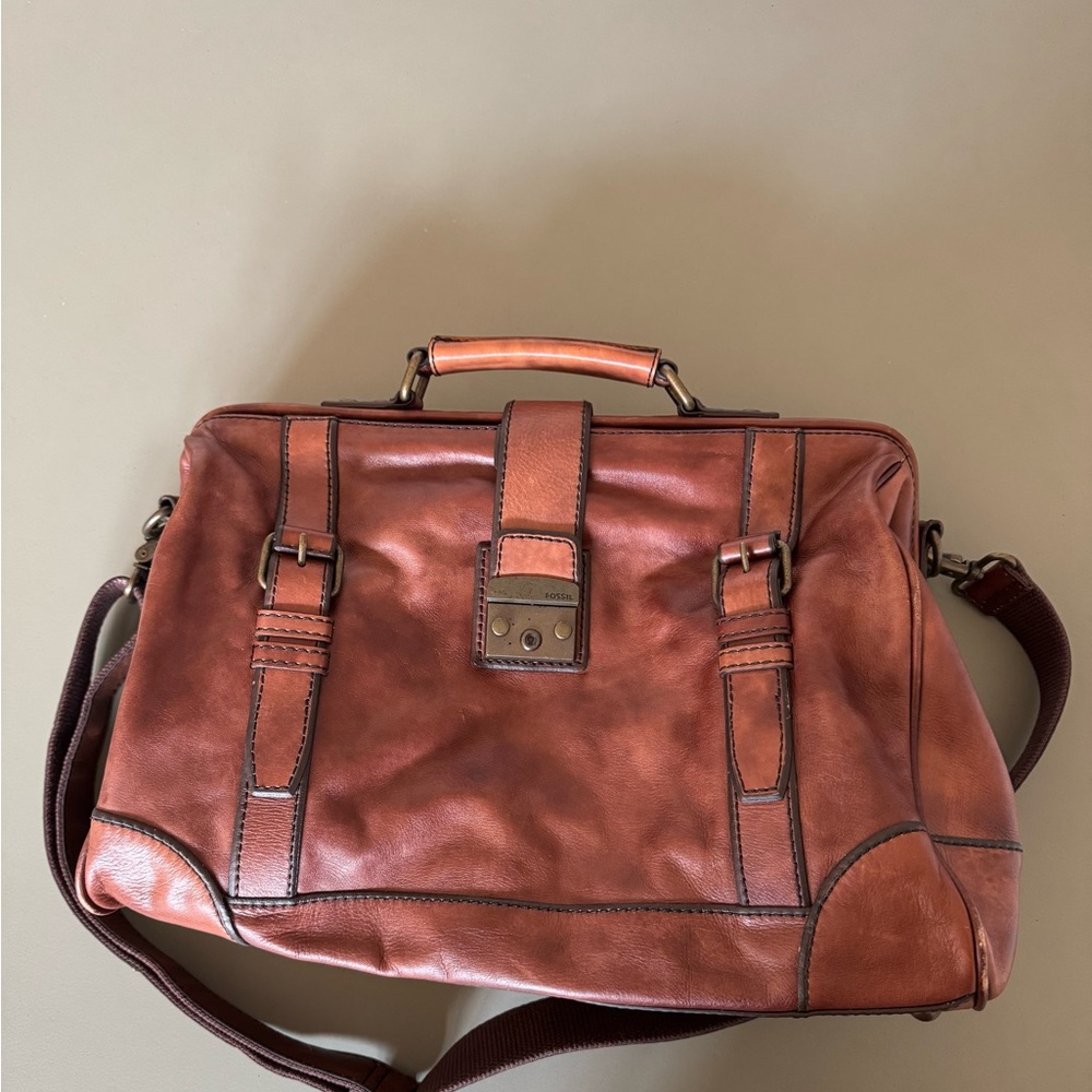 Fossil Brown Leather Men's Bag